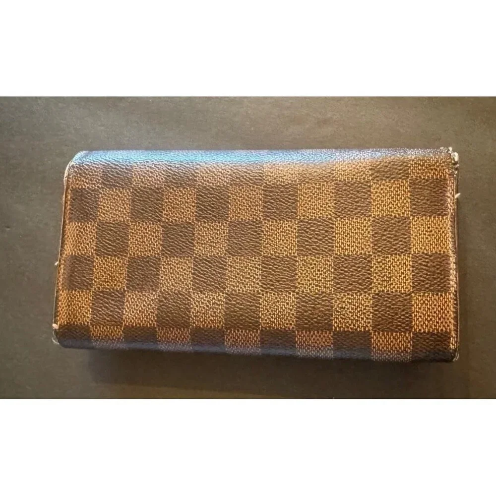Louis Vuitton Damier Ebene Sarah Long Wallet 100% authentic